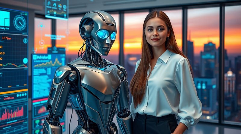 b31 05 flux schnell a humanoid robot with metallic skin and glowing b 2 (1)