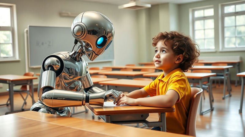 b31 06 flux schnell a shiny metallic humanoid robot with bright blue 1