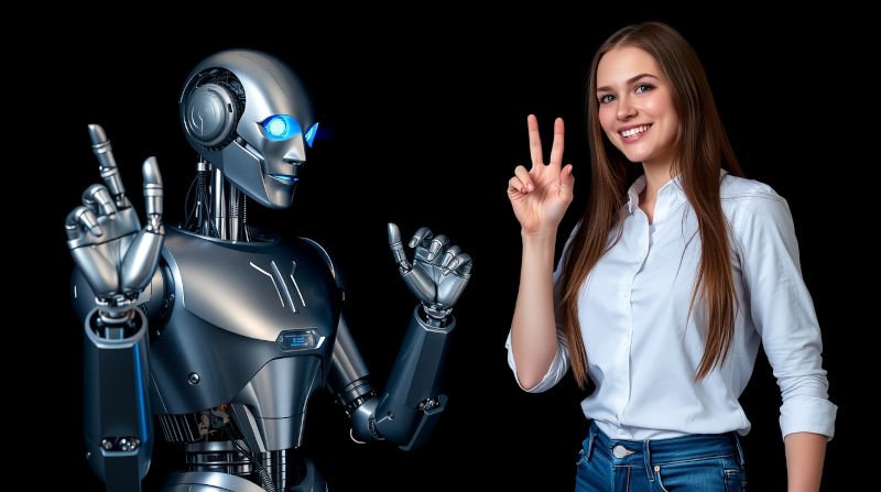 b33 09 flux schnell against a dark black background a humanoid robot 0