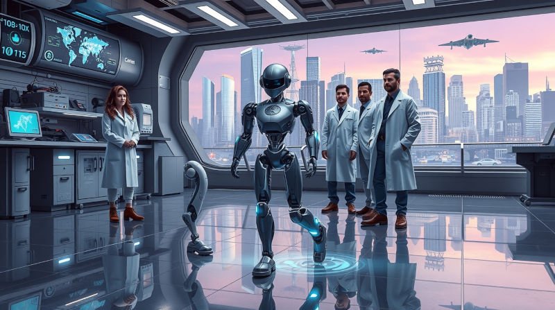 b36 08 flux schnell a humanoid robot with metallic limbs and glowing 2 copy