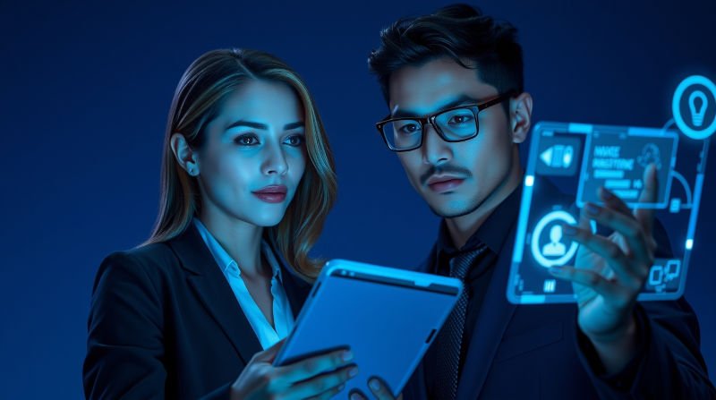 b37 07 flux schnell a young adult woman and man engaged in futuristic 2 (2)